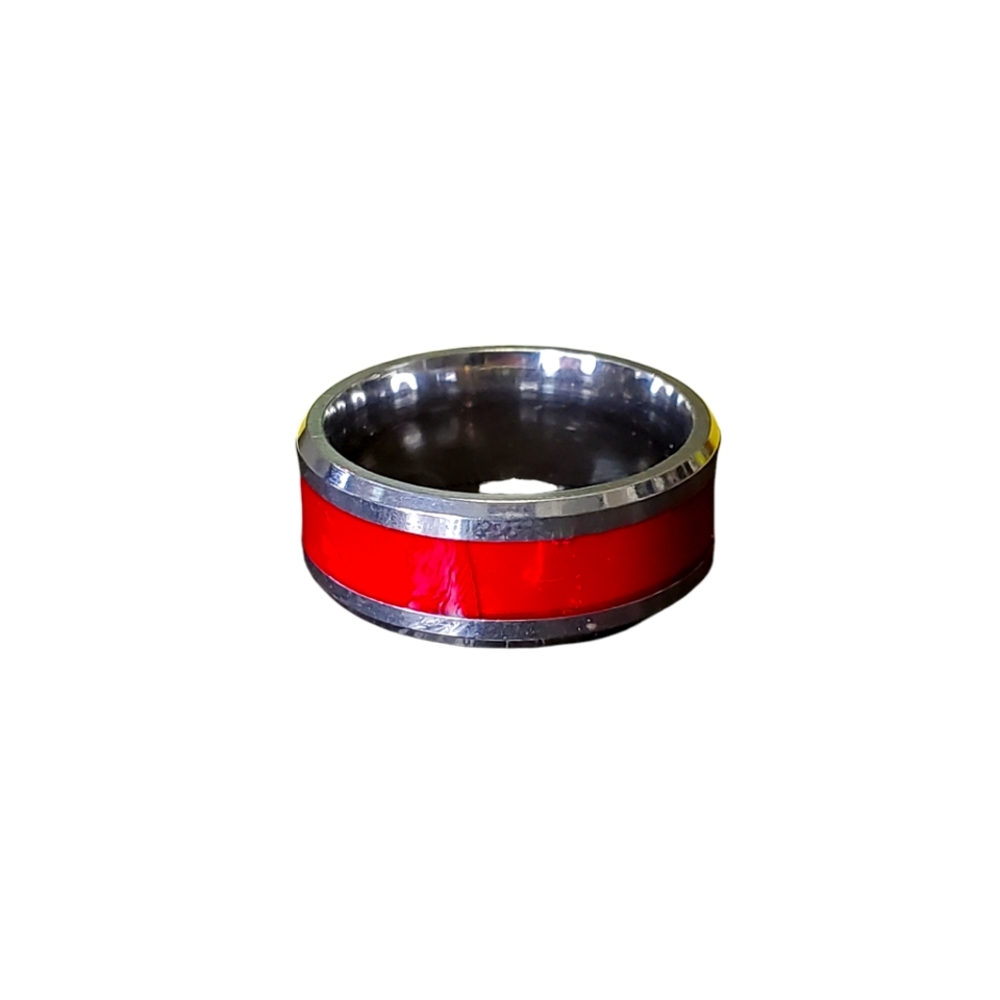 Enamal Stainless Steel Ring #40 size 8 - Picture 1 of 4